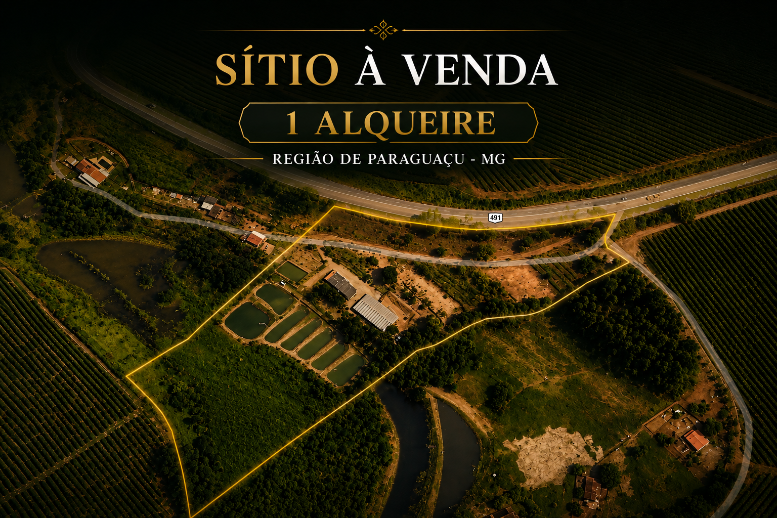 SÍTIO À VENDA — PISCICULTURA E PRODUÇÃO RURAL